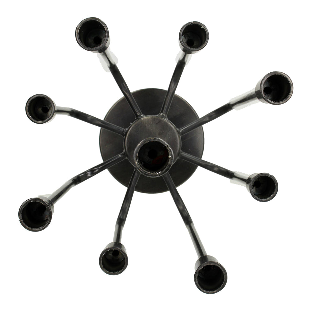 Product photograph of Libra Interiors Rustic Black 9 Candle Candelabra from Olivia's.