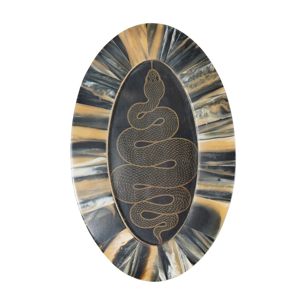 Product photograph of Libra Calm Neutral Collection - Tortoiseshell Style Oval Photo Frame from Olivia's.