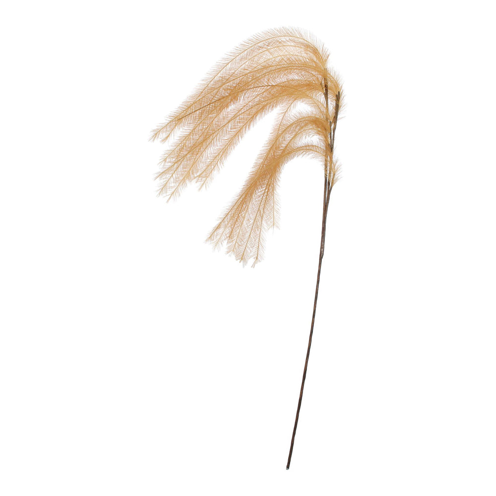 Product photograph of Libra Calm Neutral Collection - Faux Feather Ocre Grass Spray from Olivia's.