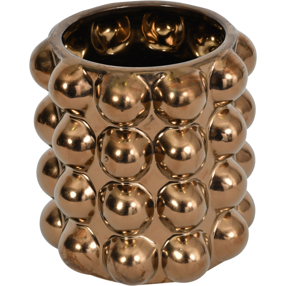 Product photograph of Libra Bobble Vase Bronze from Olivia's.