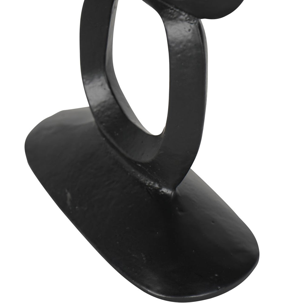 Product photograph of Libra Calm Neutral Collection - Organic Sculptural Candle Holder In Black Small from Olivia's.