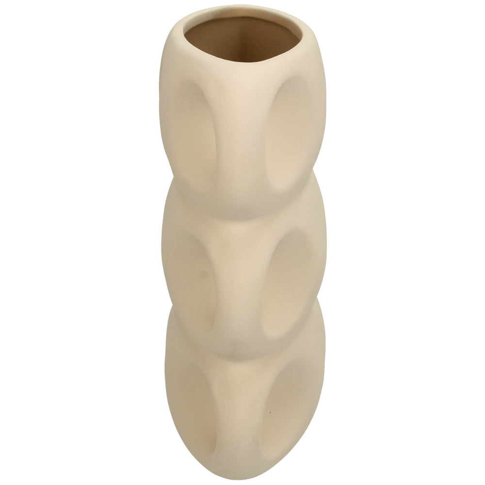 Product photograph of Libra Calm Neutral Collection - Ceramic Wave Vase from Olivia's.