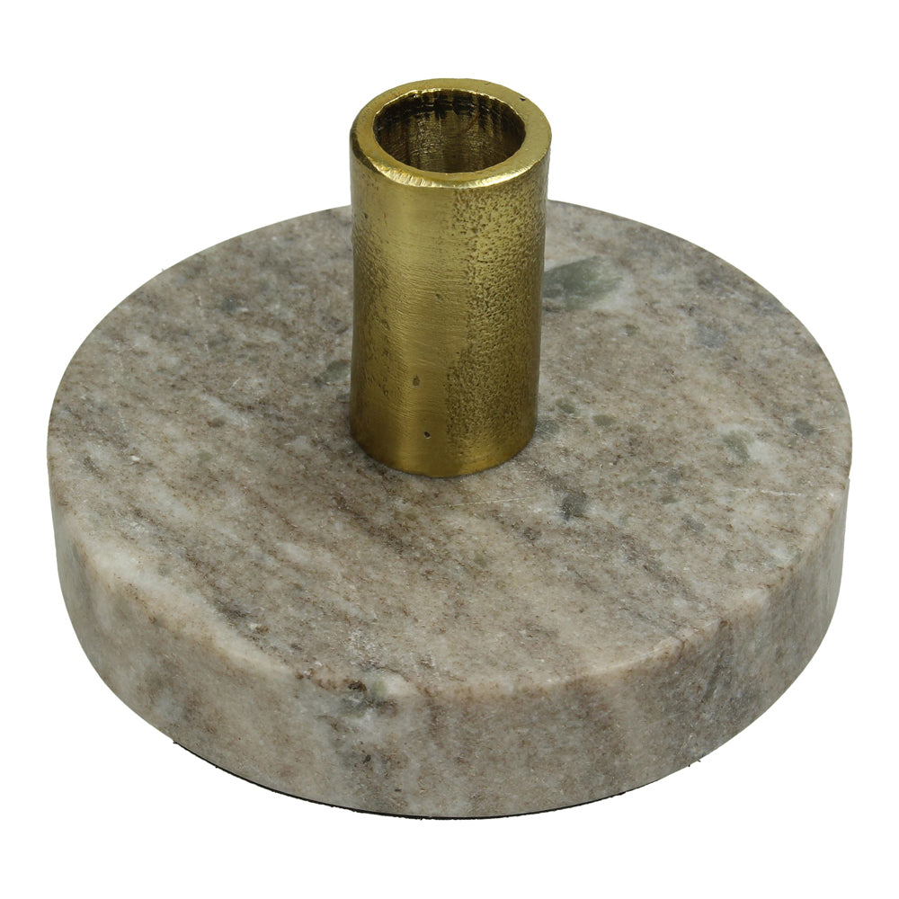 Libra Grey Marble Disc Candle Stick Holder