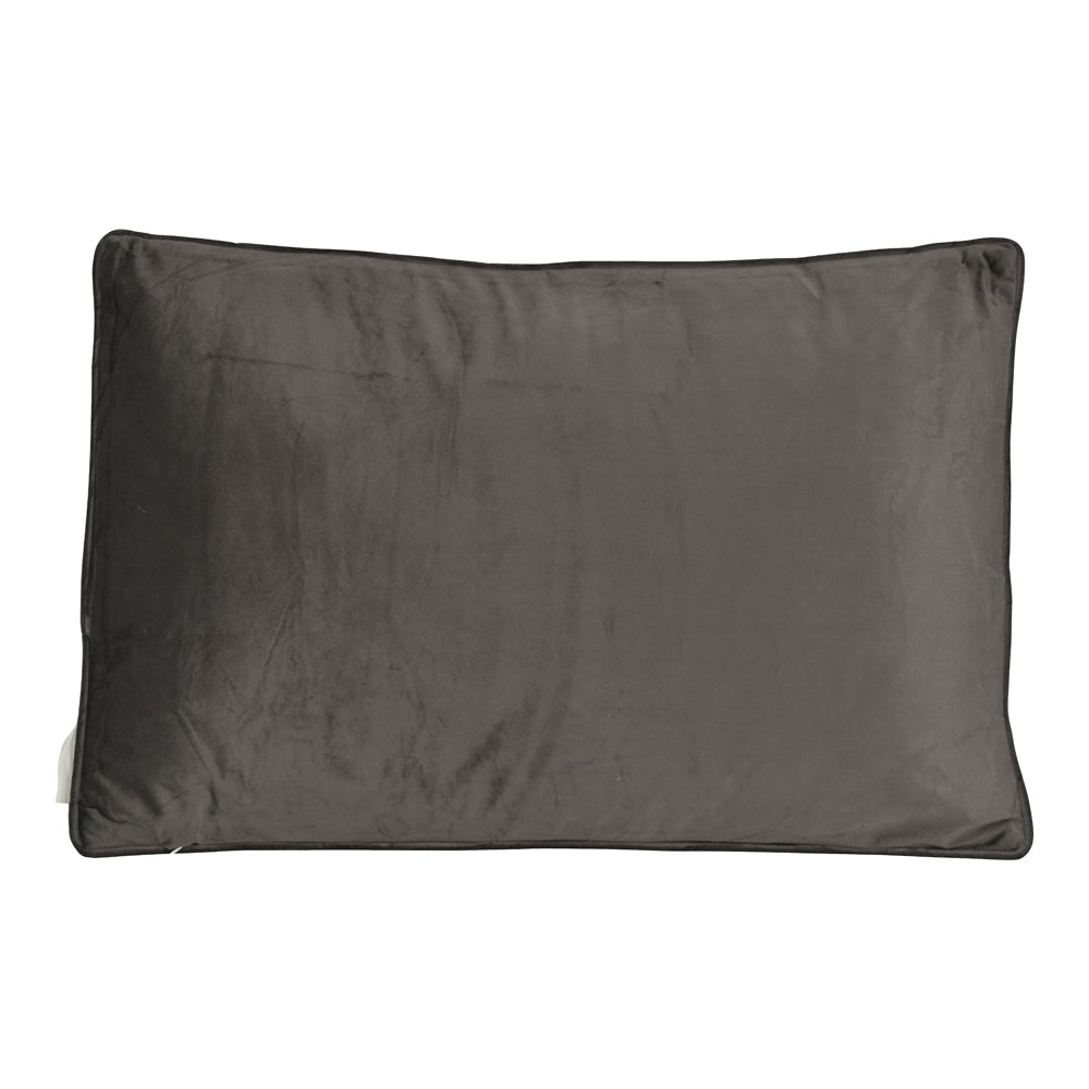 Product photograph of Libra Midnight Mayfair Collection - Woman Face Black Velvet Rectangular Cushion from Olivia's.