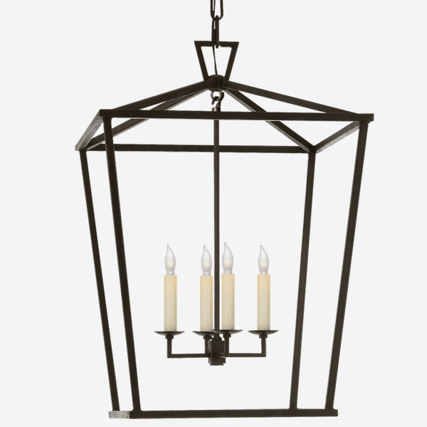 Product photograph of Andrew Martin Darlana Lantern Pendant Light Aged Iron Small from Olivia's