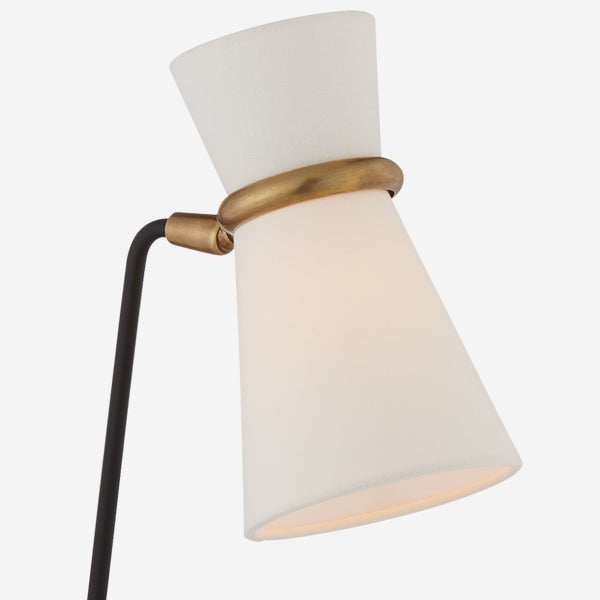 Product photograph of Andrew Martin Clarkson Table Lamp Black And Brass from Olivia's.