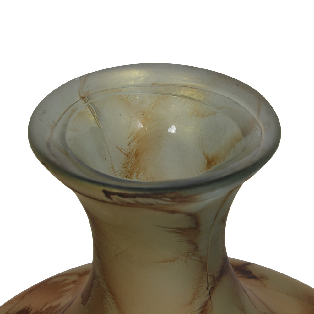Product photograph of Libra Luxurious Glamour Collection - Alessandra Recycled Glass Vase from Olivia's.