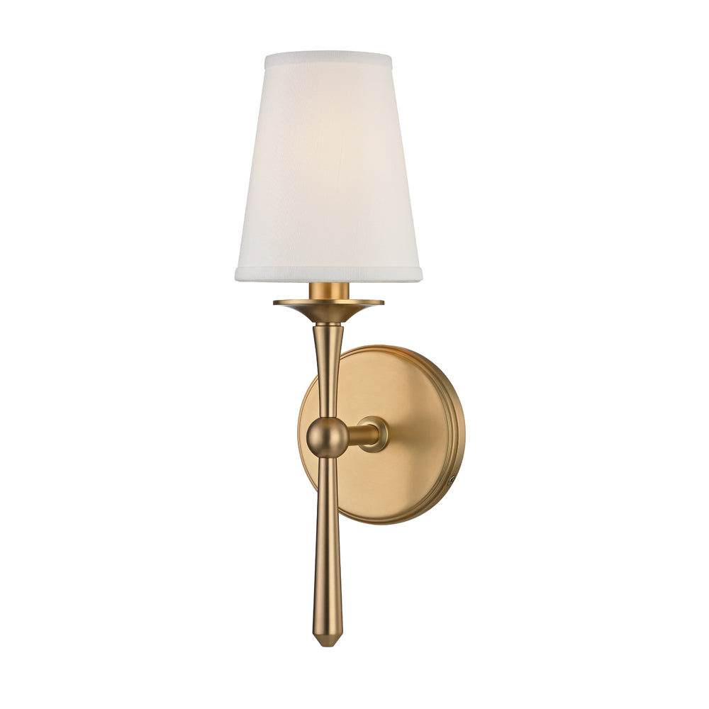 Product photograph of Hudson Valley Lighting Islip 1 Light Wall Sconce In Aged Brass from Olivia's