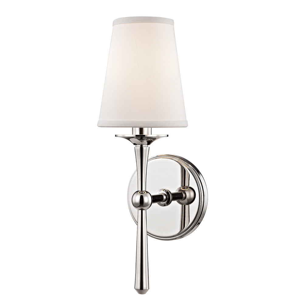Product photograph of Hudson Valley Lighting Islip 1 Light Wall Sconce In Polished Nickel from Olivia's