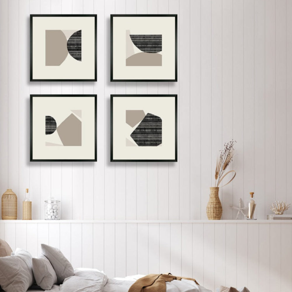 Product photograph of Olivia S Fragmented Shapes Ii - Framed Glazed Print - 42x42cm from Olivia's.