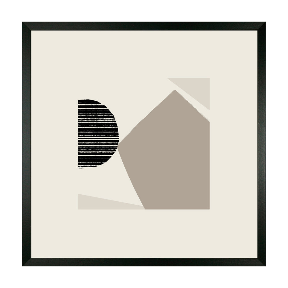 Product photograph of Olivia S Fragmented Shapes Iii - Framed Glazed Print - 42x42cm from Olivia's
