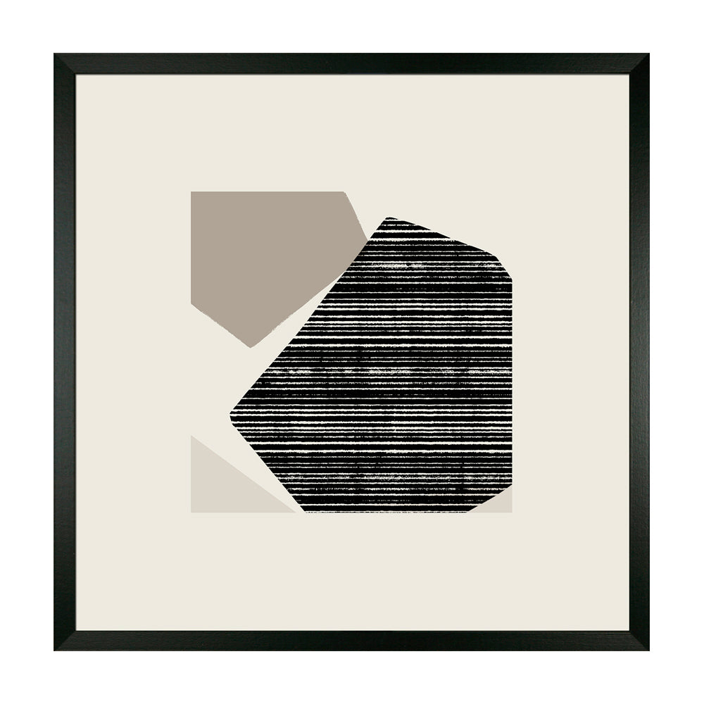 Product photograph of Olivia S Fragmented Shapes Iv - Framed Glazed Print - 42x42cm from Olivia's