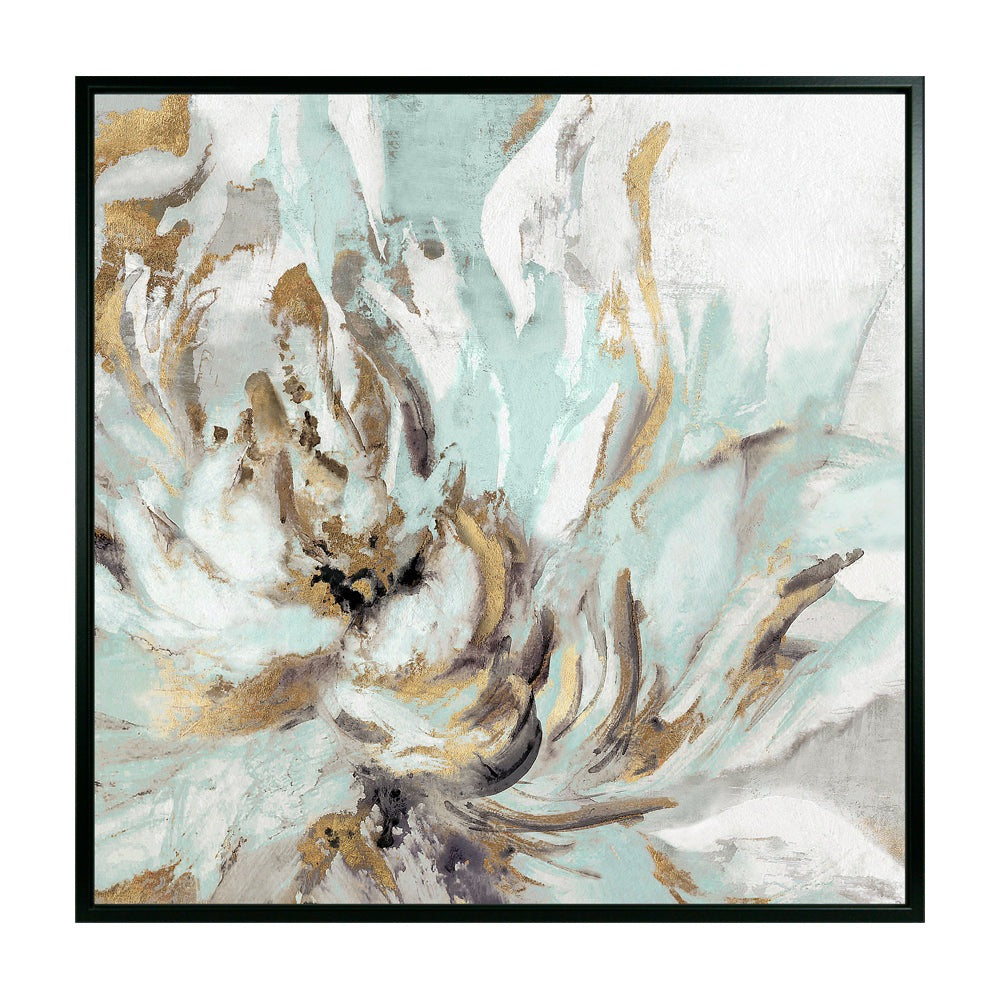 Product photograph of Olivia S Touch Of Teal I - Framed Canvas - 94x94cm from Olivia's