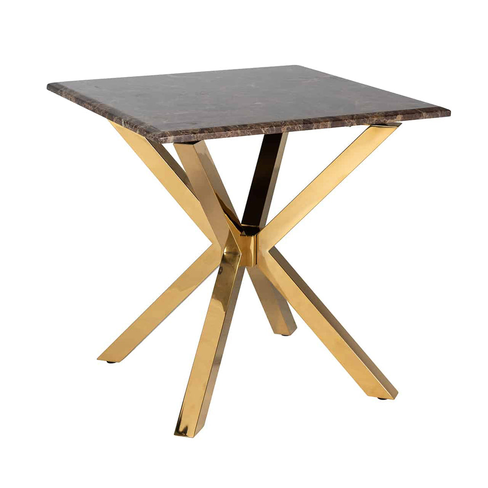 Richmond Conrad Gold And Brown Side Table