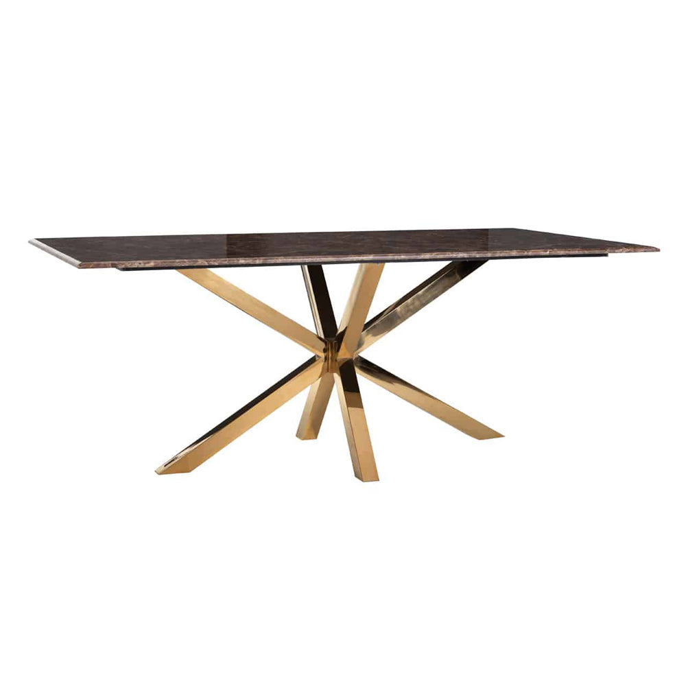 Product photograph of Richmond Conrad 6 Seater Dining Table In Gold Brown from Olivia's.