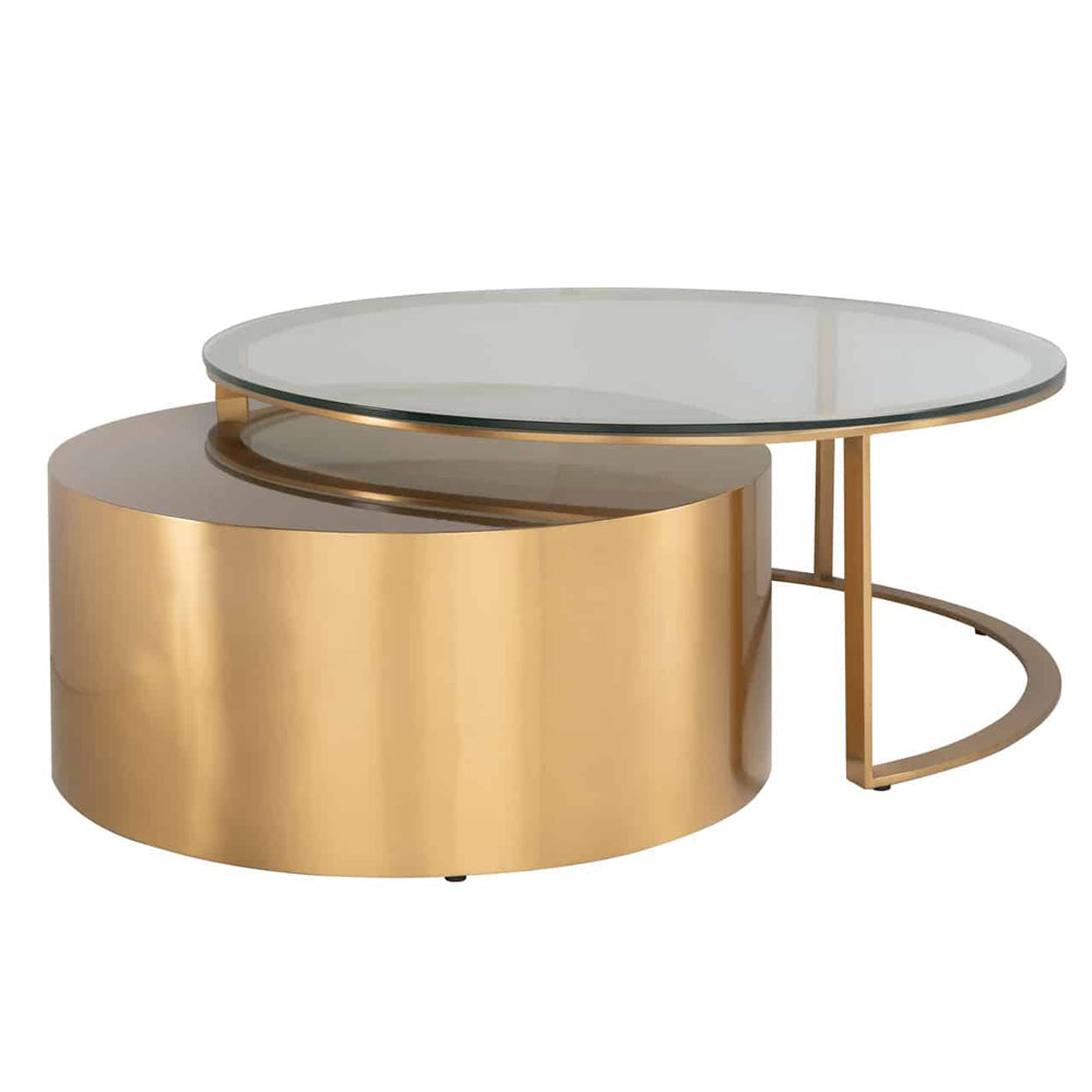 Product photograph of Richmond Orlan Gold Coffee Table from Olivia's