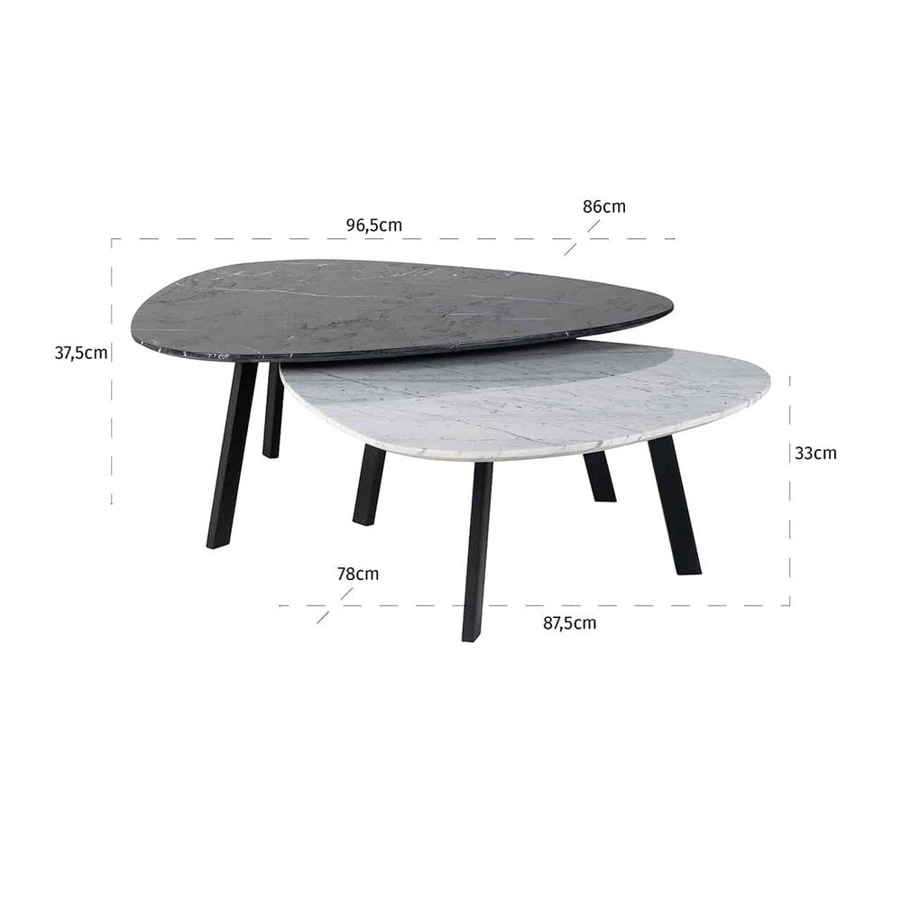 Product photograph of Richmond Trocadero Set Of 2 Coffee Tables from Olivia's.