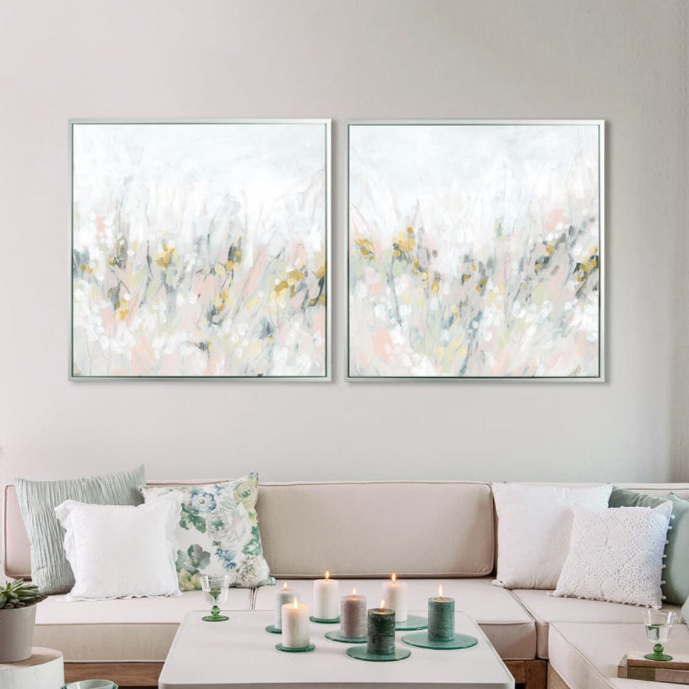Product photograph of Olivia S Fresco Meadow I - Framed Canvas - 94x94cm from Olivia's.