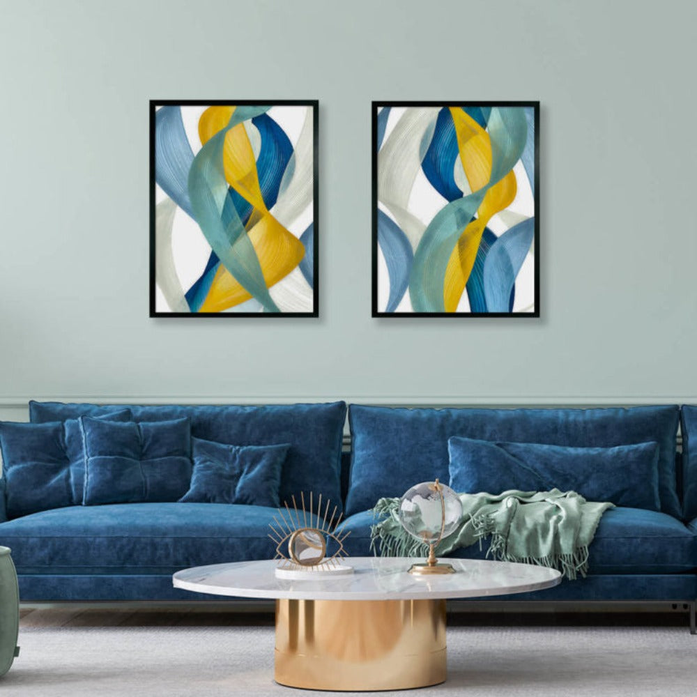 Product photograph of Olivia S Vertical Bands I - Framed Glazed Print - 71 5x55 5cm from Olivia's.