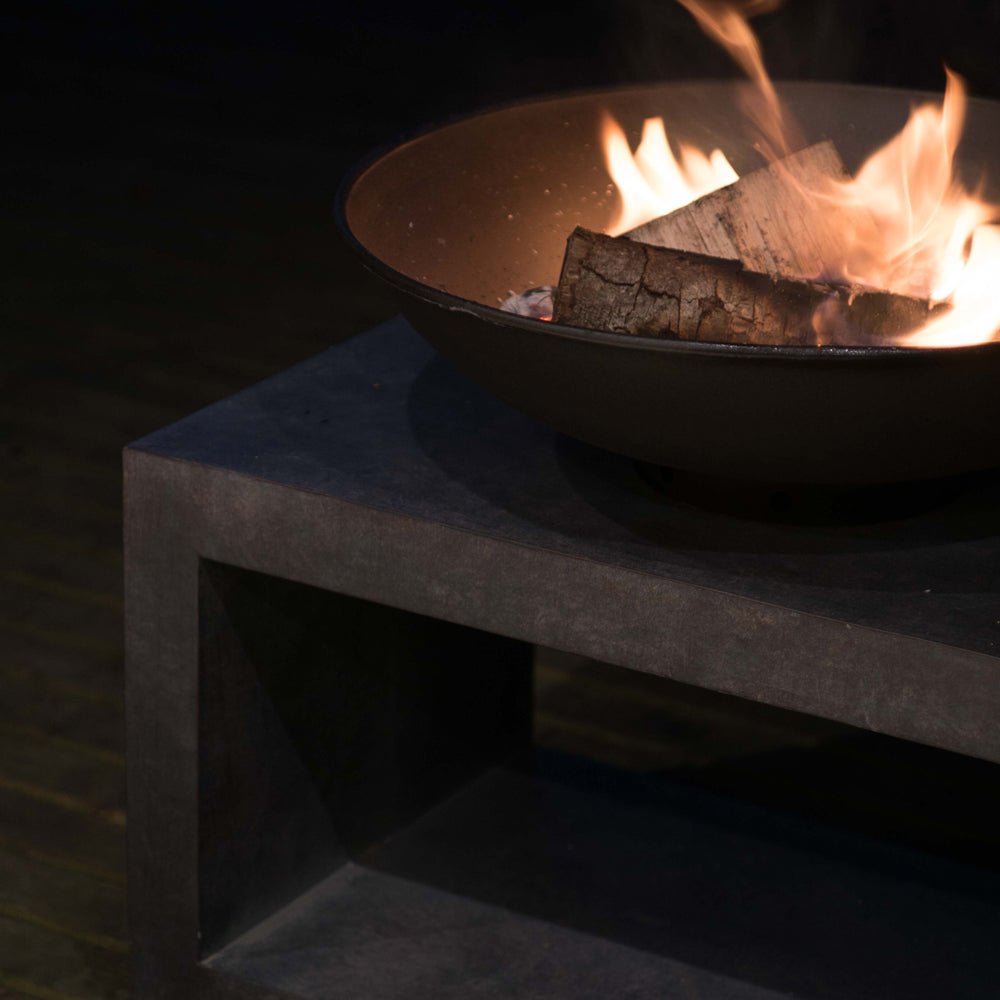 Product photograph of Ivyline Fire Pit Rectangle Console Granite from Olivia's.