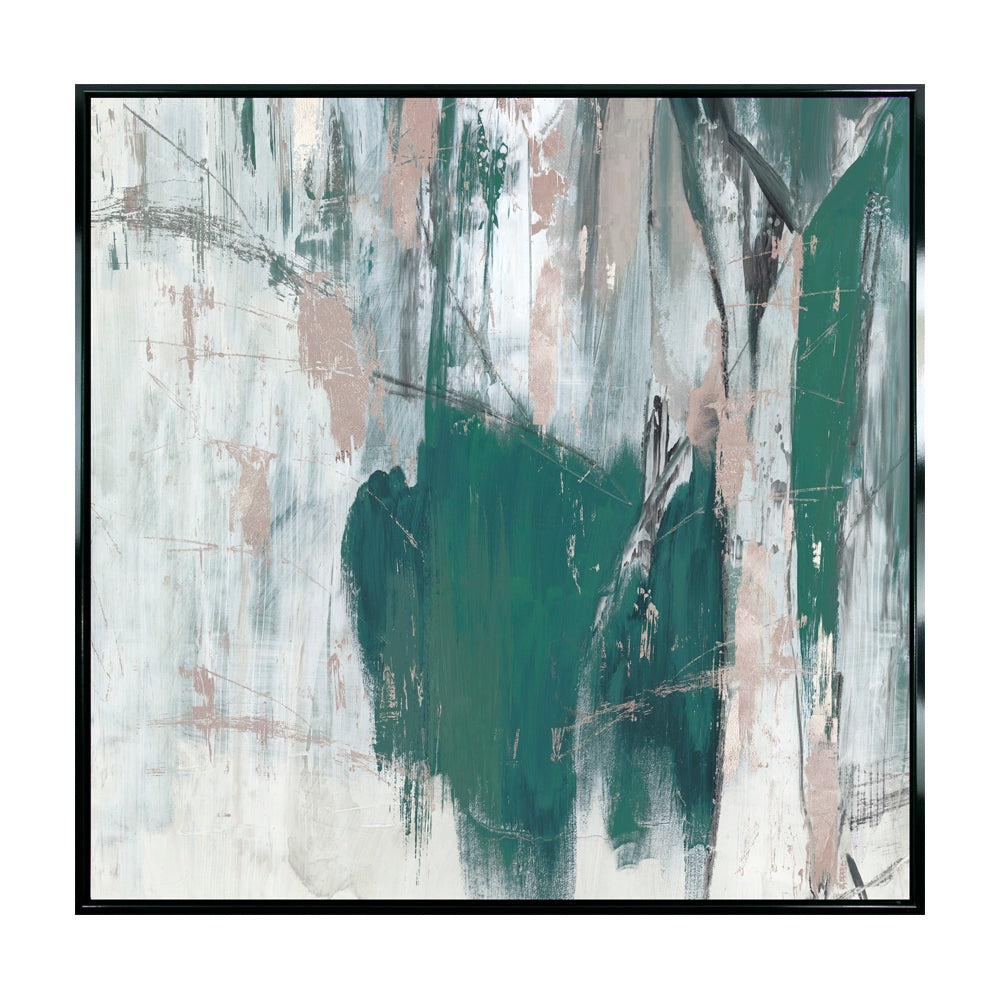 Product photograph of Olivia S Shades Of Green I - Framed Canvas - 94x94cm from Olivia's