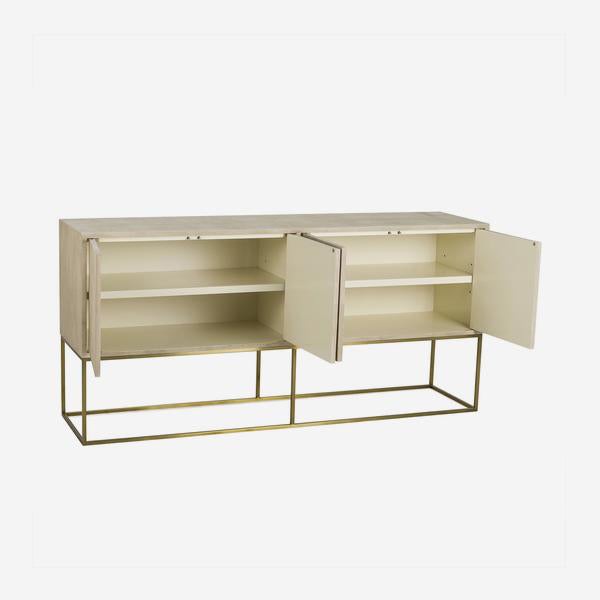 Product photograph of Andrew Martin Amelia Sideboard White Gold from Olivia's.