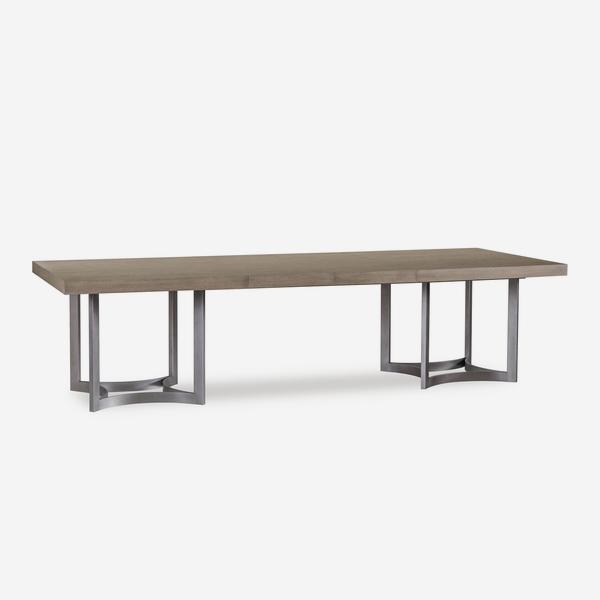 Product photograph of Andrew Martin Ashton 8 -10 Seater Extending Dining Table Light Brown from Olivia's