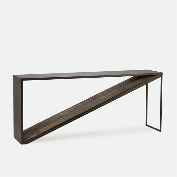 Andrew Martin Triangle Console Table Brown