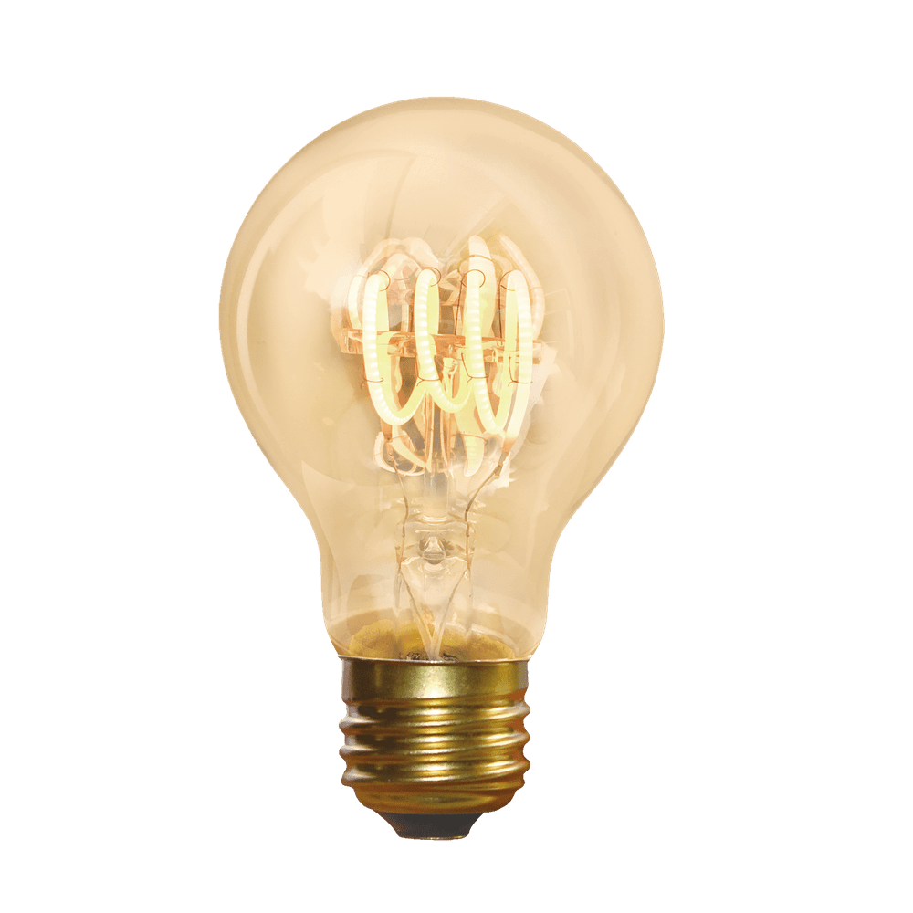 Product photograph of Industville Vintage Spiral Led Edison Bulb Old Filament Lamp - 5w E27 Classic A60 - Amber from Olivia's