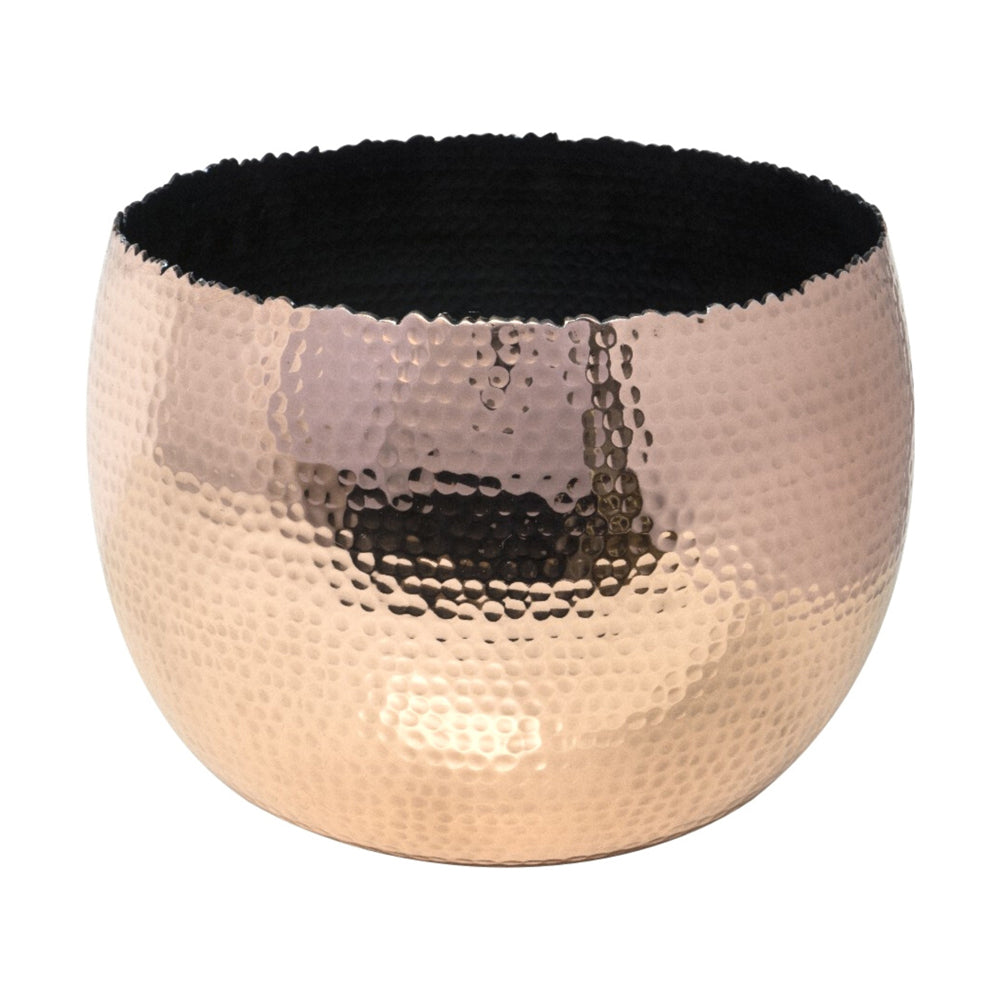 Product photograph of Ivyline Hammered Bowl In Copper Black from Olivia's