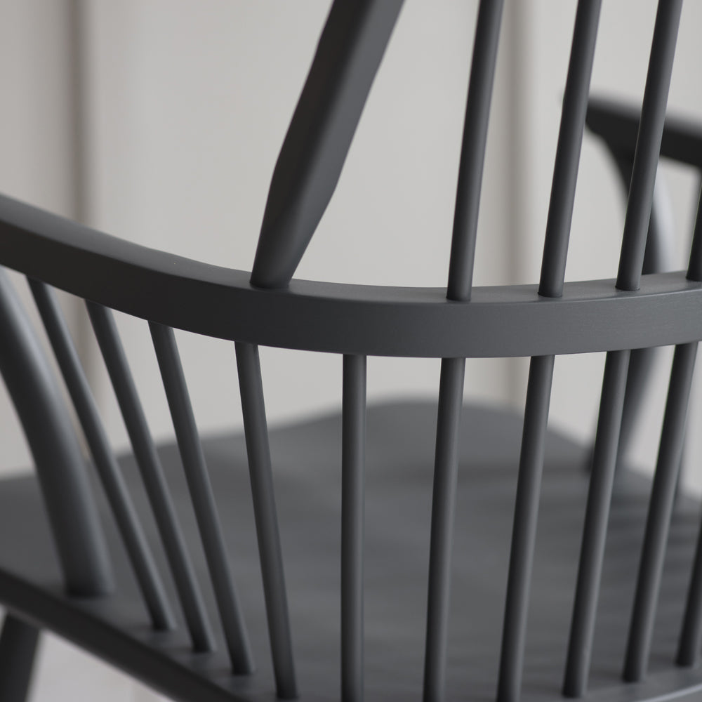 Product photograph of Garden Trading Spindle Armchair In Carbon Grey from Olivia's.