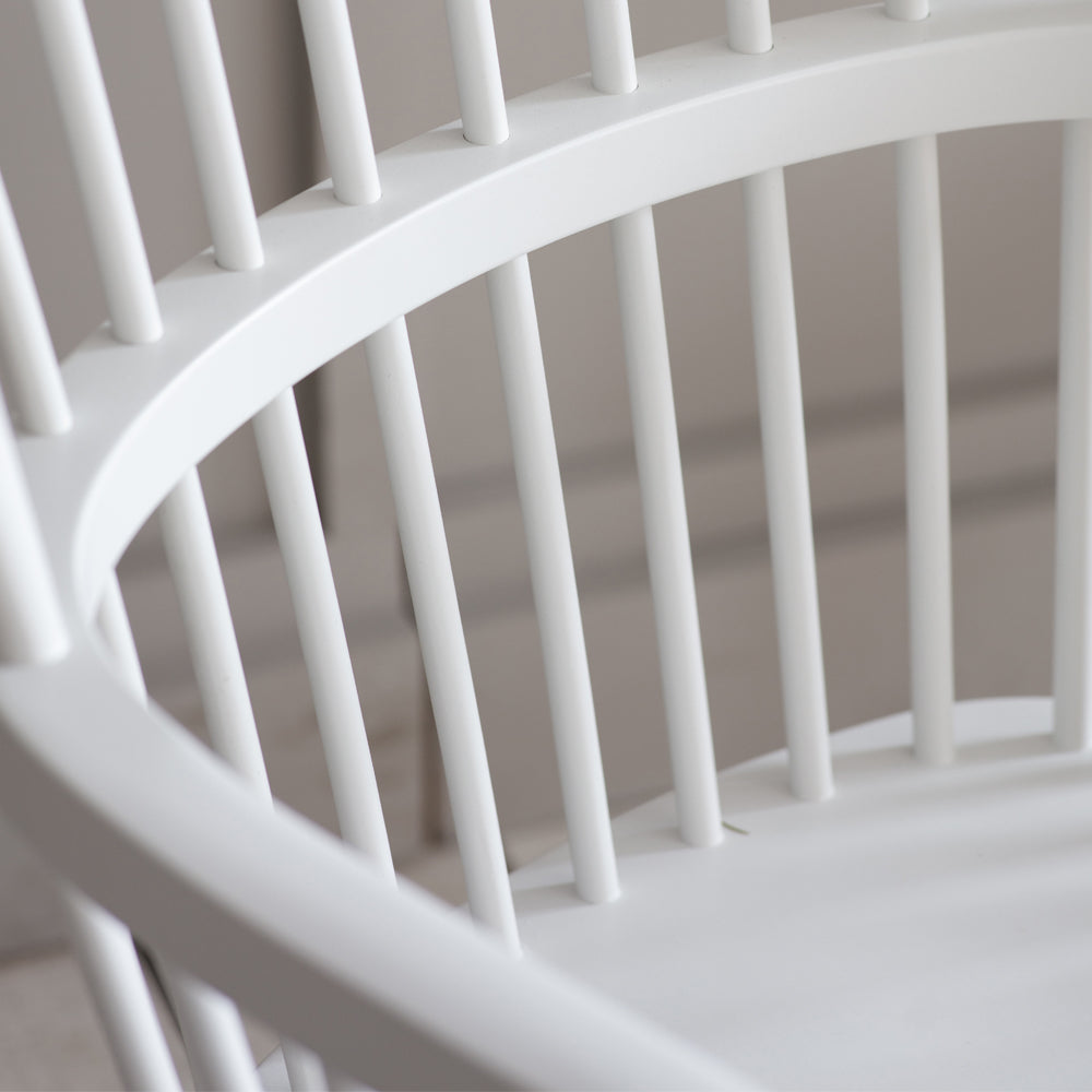 Product photograph of Garden Trading Spindle Armchair In Lily White from Olivia's.