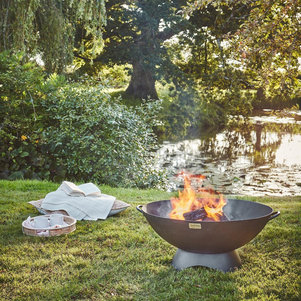 Product photograph of Ivyline Outdoor Artisan Fire Pit In Rust from Olivia's.