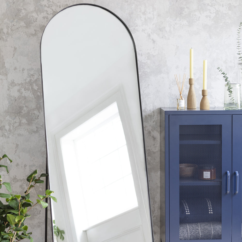Product photograph of Garden Trading Charlcombe Arched Freestanding Mirror In Iron from Olivia's