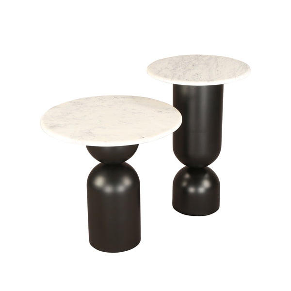 Product photograph of Liang Eimil Babel Set Of 2 Matt Black Nest Of Tables from Olivia's.