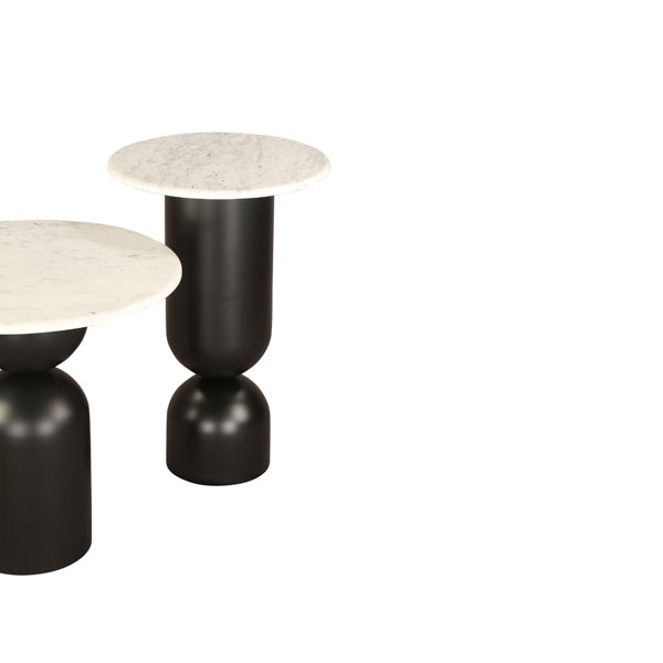 Product photograph of Liang Eimil Babel Set Of 2 Matt Black Nest Of Tables from Olivia's.