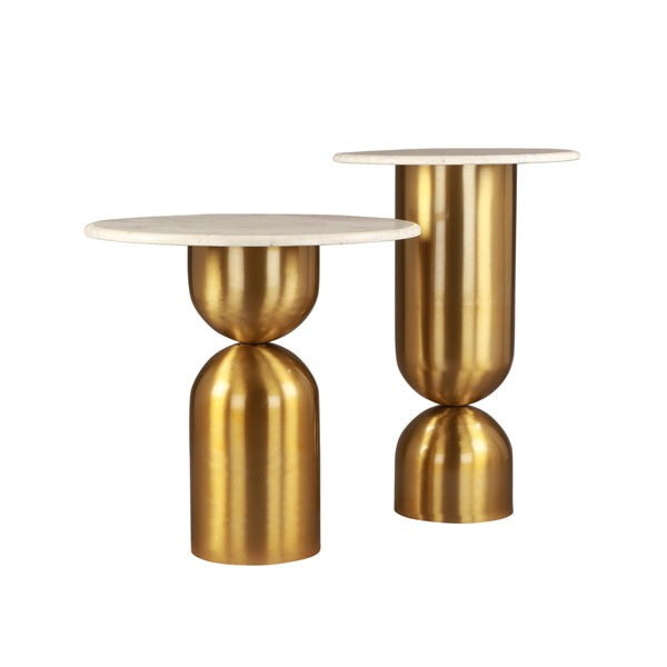 Liang Eimil Babel Set Of 2 Brass Finish Nest Of Tables