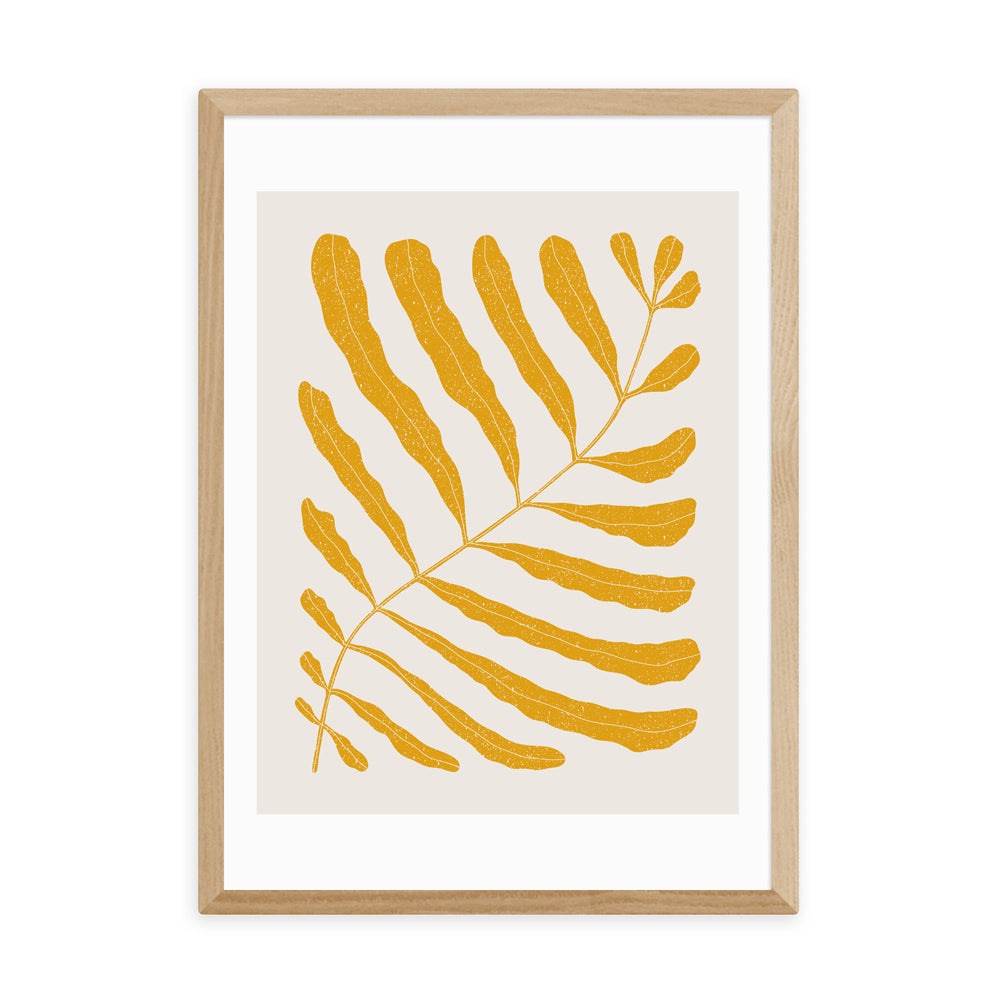 Product photograph of Yellow Plant By Alisa Galitsina - A2 Oak Framed Art Print from Olivia's.