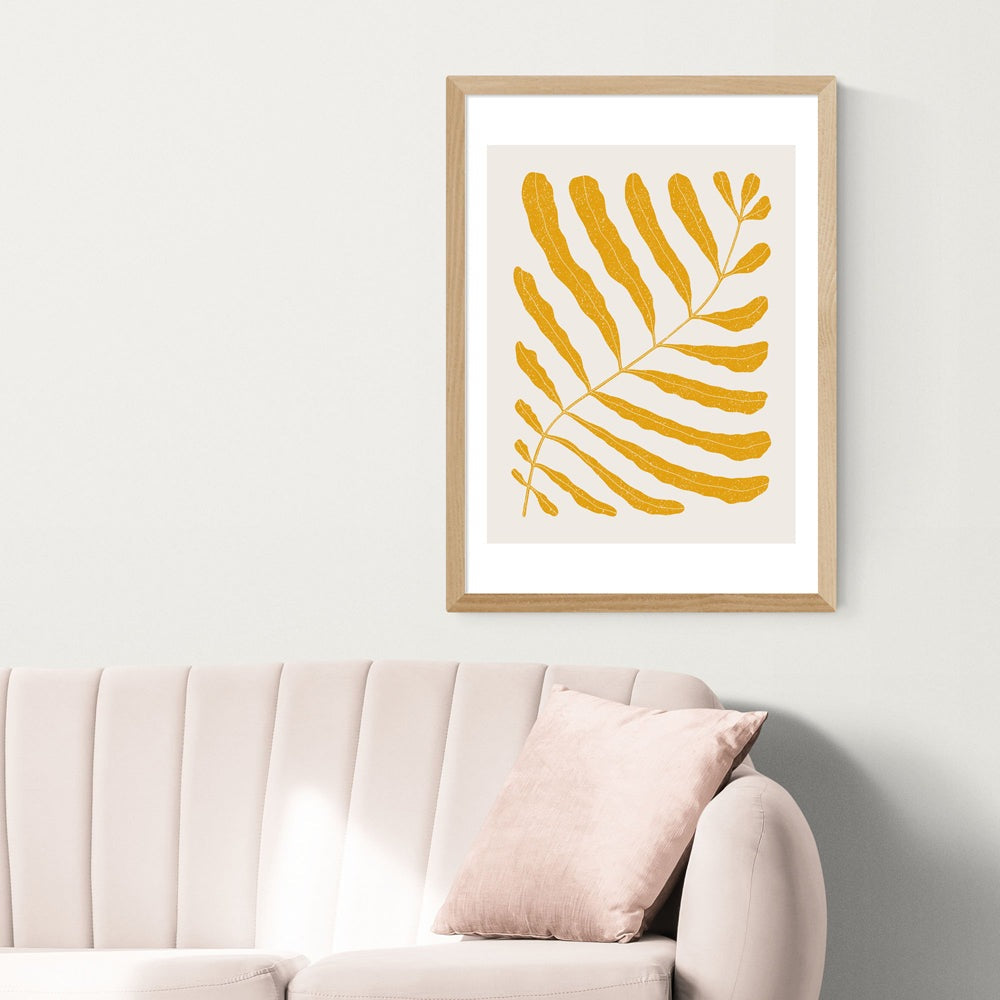 Product photograph of Yellow Plant By Alisa Galitsina - A2 Oak Framed Art Print from Olivia's