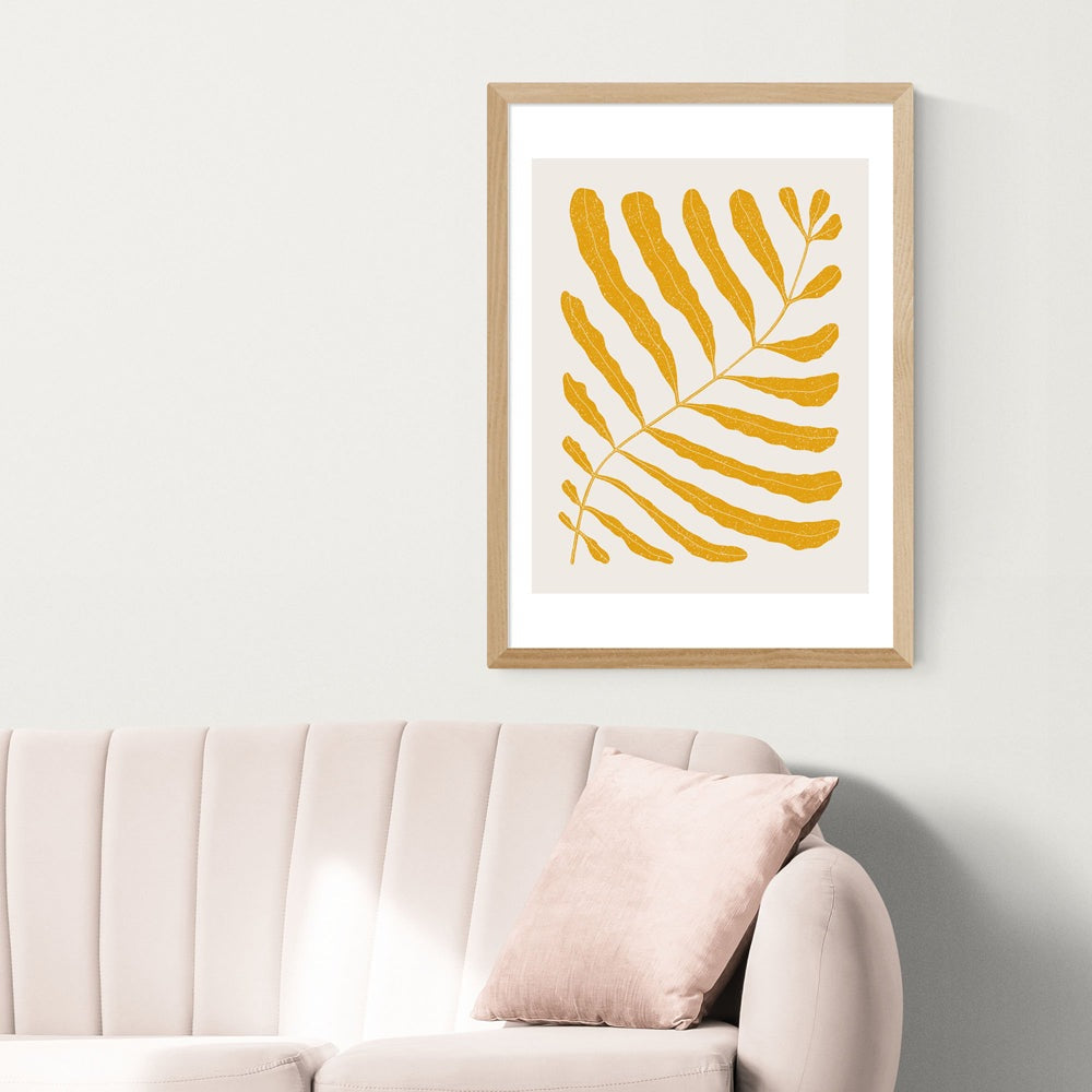 Product photograph of Yellow Plant By Alisa Galitsina - A2 Oak Framed Art Print from Olivia's.
