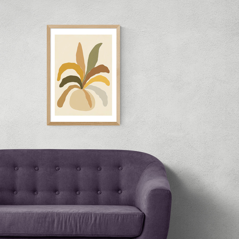 Product photograph of Pastel Plant By Alisa Galitsyna - A3 Oak Framed Art Print from Olivia's.