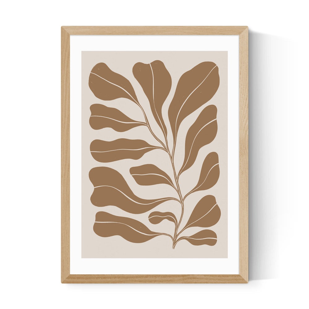 Product photograph of Brown Branch By Alisa Galitsyna - A2 Oak Framed Art Print from Olivia's