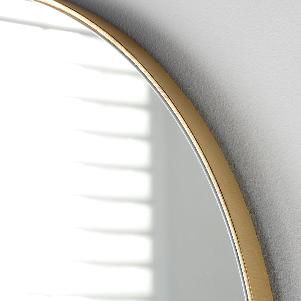 Product photograph of Olivia S Andora Oval Wall Mirror In Gold from Olivia's.