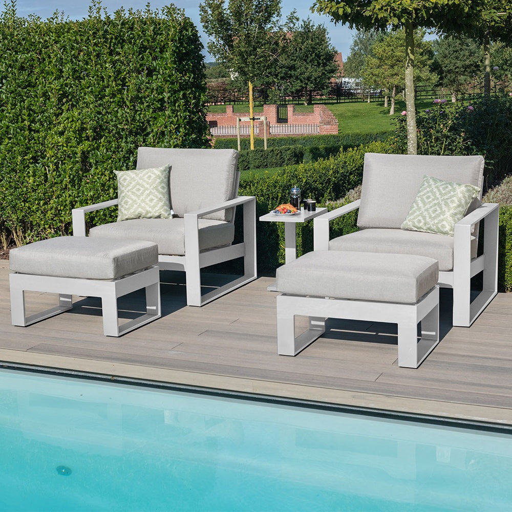 Product photograph of Maze Amalfi 5pc Lounge Set White from Olivia's.