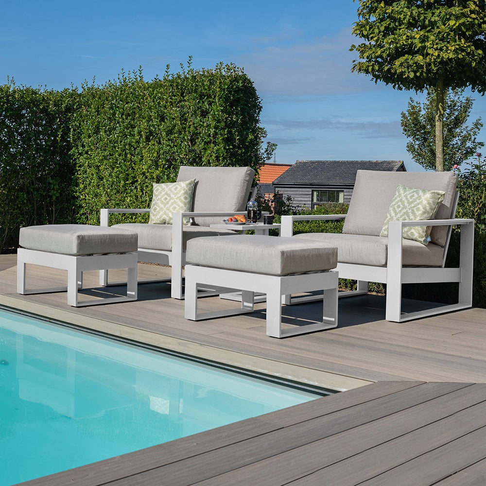 Product photograph of Maze Amalfi 5pc Lounge Set White from Olivia's.