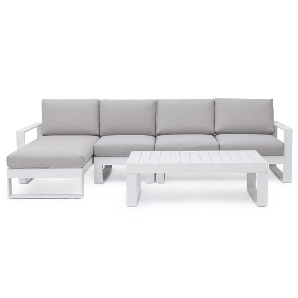 Maze Rattan Amalfi Outdoor Sofa Set In White