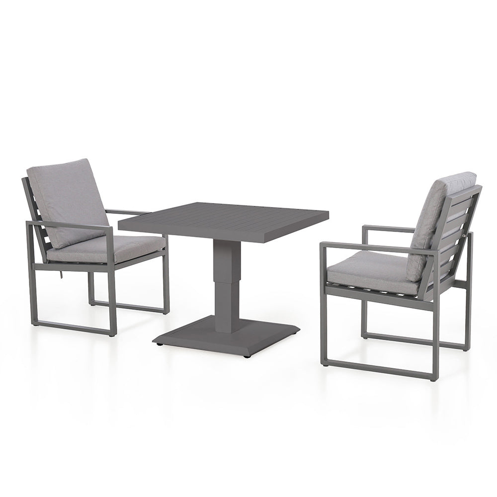 Maze Rattan Amalfi 3 Piece Bistro Set Grey