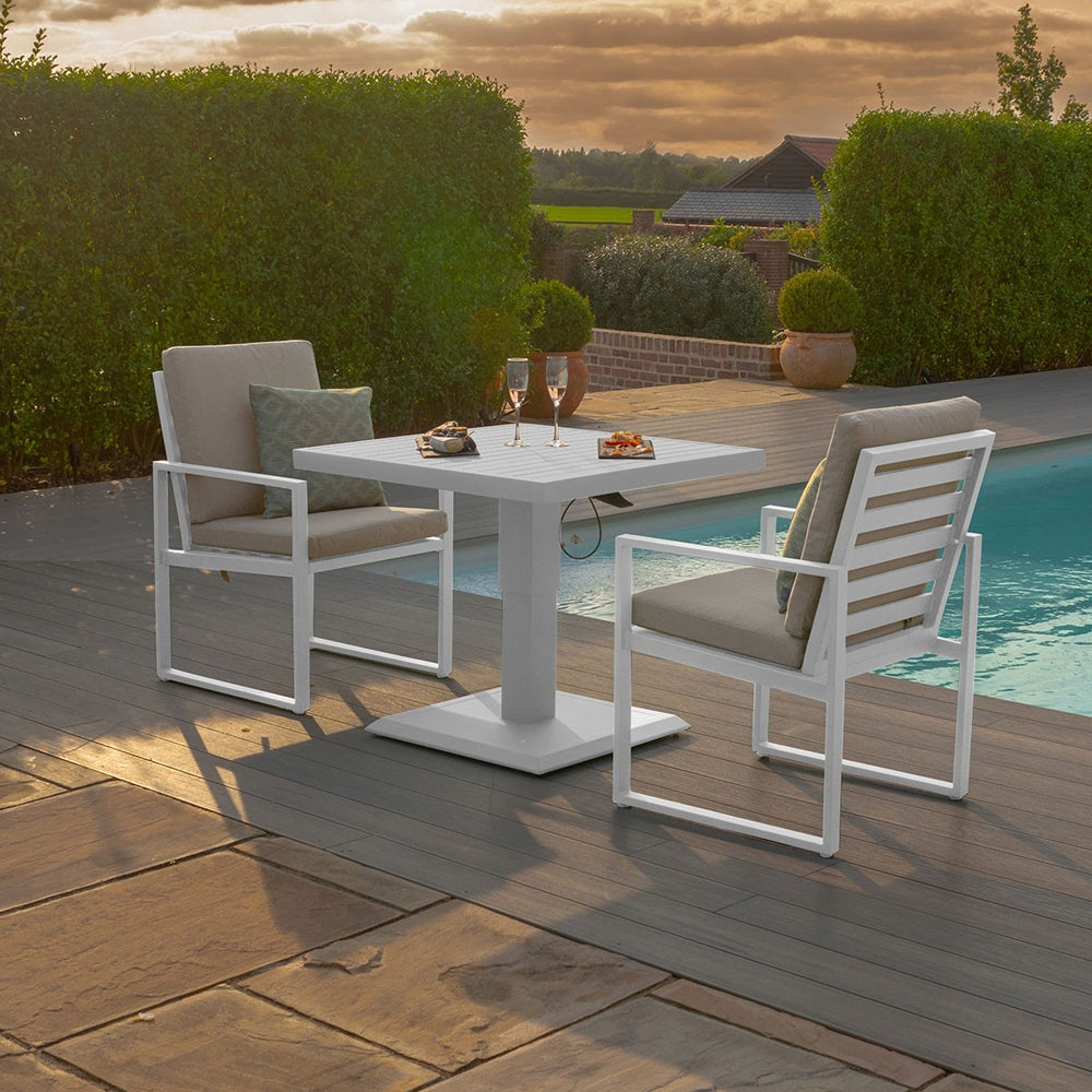 Product photograph of Maze Amalfi 2 Seater Bistro Set White from Olivia's.