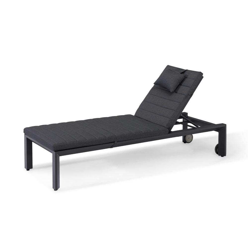 Product photograph of Maze Manhattan Sunlounger Grey from Olivia's