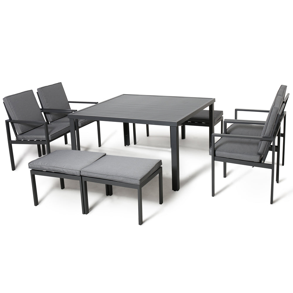 Product photograph of Maze New York 9 Piece Dining Set Grey from Olivia's.